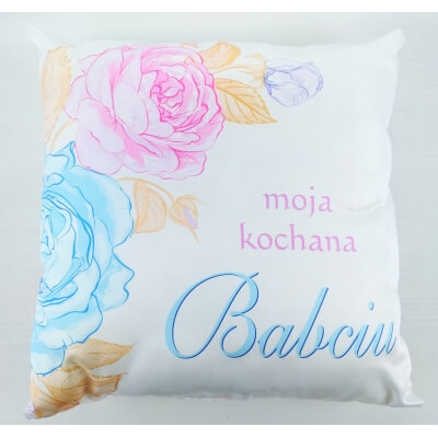 Poduszka Dzień Babci kolorowe róże